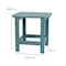 Flash Furniture Charlestown All-Weather Poly Resin Wood Adirondack Side Table in Teal JJ-T14001-TL-GG - alternate 8